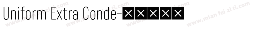 Uniform Extra Conde字体转换